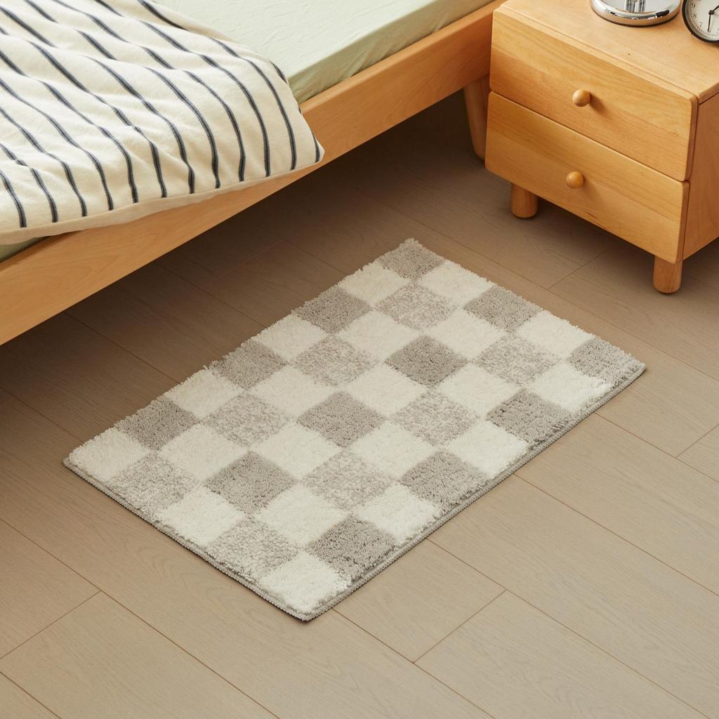 Plaid Non-Slip Bathroom Floor Mat