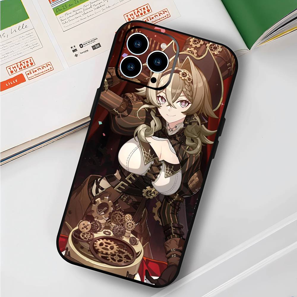 Vill-V Animated Game H-Honkai Impact 3rd Phone Case For IPhone 17 Air 16 15 14 13 Pro Max 11 12 Black Silicone Cover