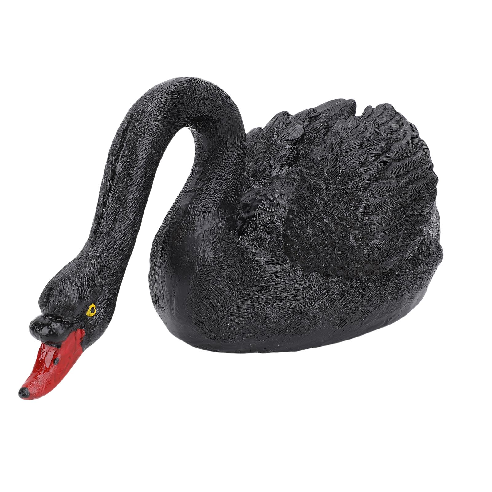 

Статуэтка лебедя из смолы, плавающая имитация статуи лебедя для садового пруда, реалистичное садовое животное чёрный