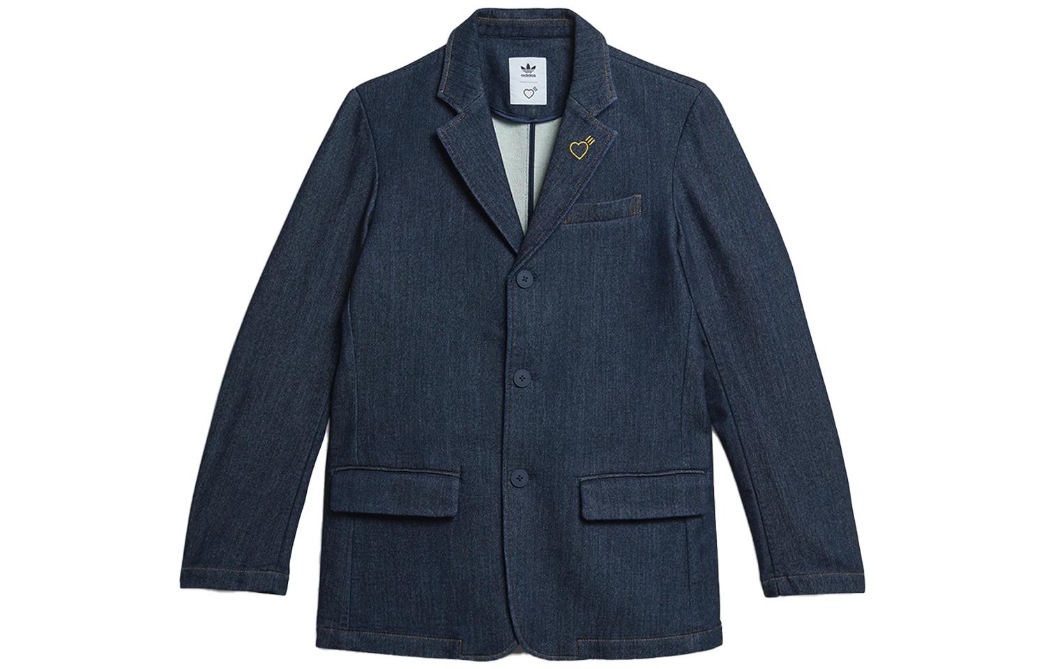 

Adidas Originals X HUMAN MADE Adidas × HUMAN MADE Collaboration Business Suits Men s Dark Blue Suit Collar Moderate Business Suit GM4630 XS