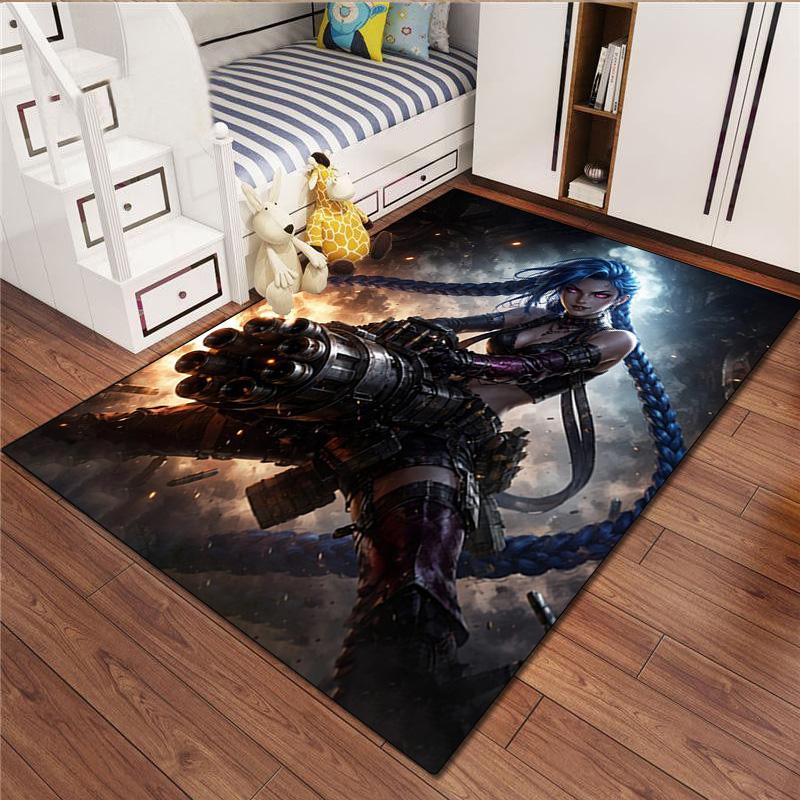 Jinx Fantasy Warrior Home carpet Office Decorative Carpet For Living Room Bedroom Door Mat Floor Rug Computer Chair Area Rug
