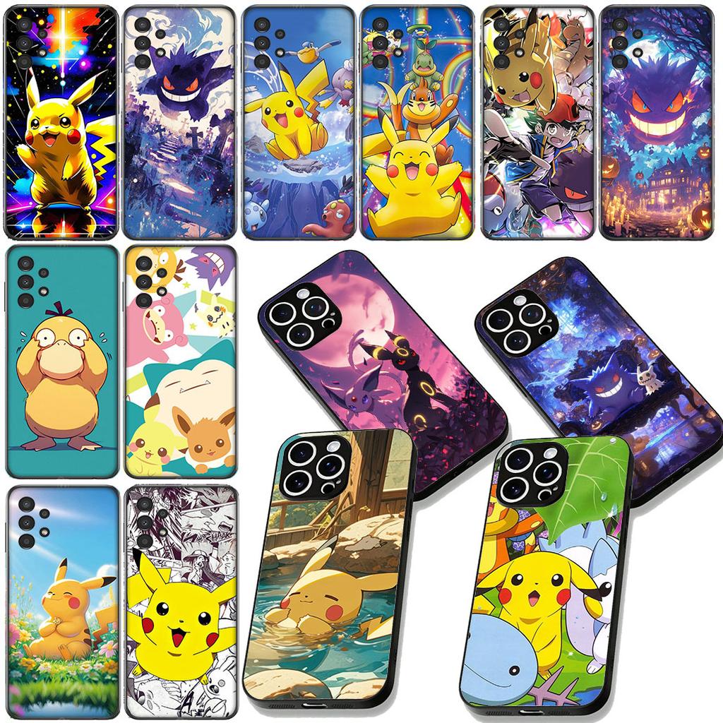 Eevees Gengars P-Pikachus Phone Case for Apple iPhone 12 13 Mini XS 11 Pro Max 7 8 Plus + XR 8+ X SE 2020 SE3 Protective Cover
