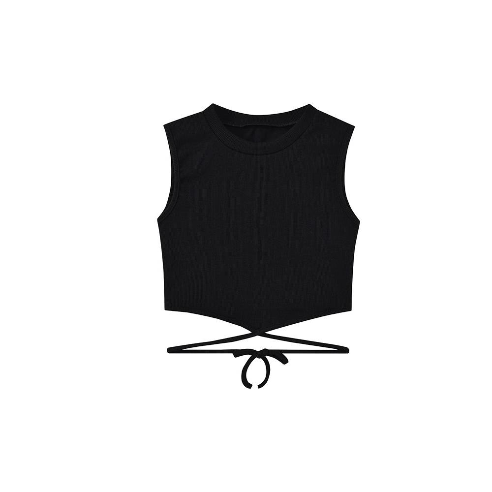 Summer new cross-strap sleeveless inner vest sweet and sexy outer wear Spice Girl short top female trend