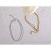 Stainless Steel Flat & Bead Chains Double Layer Fashion Bracelet Bangle Men Women Charm Summer Beach Trendy Chic Jewelry