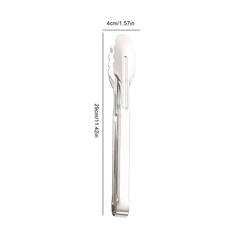 Stainless Steel Food Tongs Kitchen Access Utensils Buffet Cooking Tools Anti Heat Pastry Bread Clip Clamp Bbq Salad Tong Tools