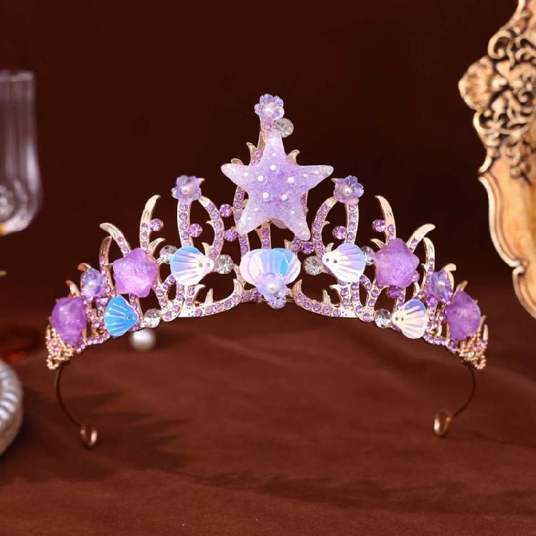 Braut Seesterne Kronen Stilvolle Anmutige Kronen Hochzeitsfoto Accessoire Braut Kristall Haarband Hochzeitsfoto Requisiten