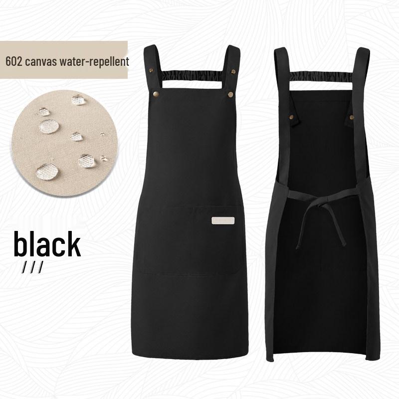 Canvas Apron with Logo for Coffee & Catering Professionals - Waterproof & Durable