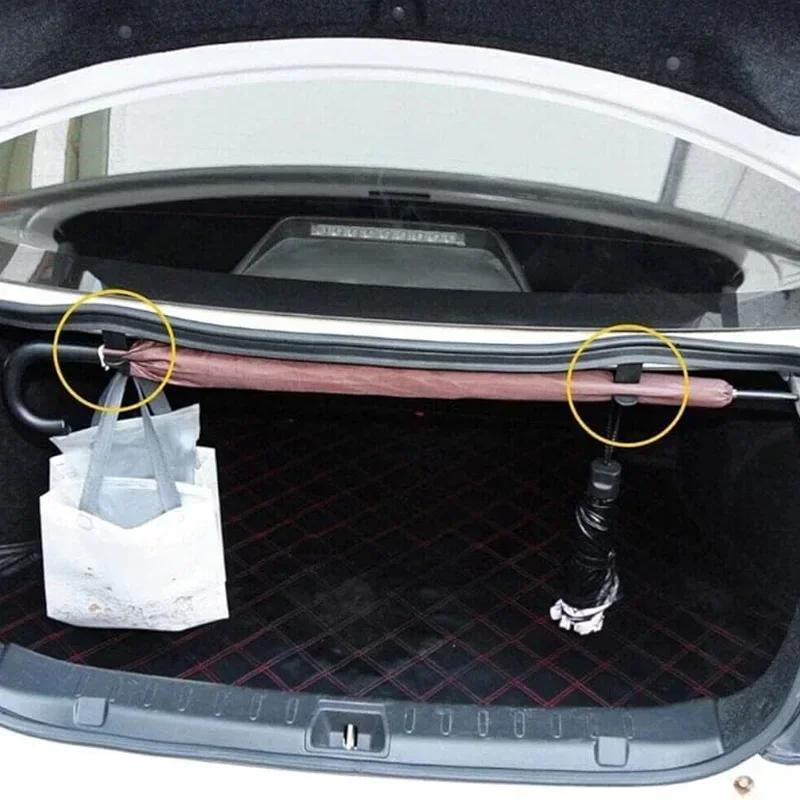 Car Organizer Hook Set Trunk Storage Hanger for Umbrella Towel Bag Multifunctional Interior Auto Accessory