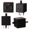 2 Pieces 12V 3 Pin Electronic LED Flasher Relay 0.1W-150W c/m Motorcycle Turn Signal Adjustable Flasher CF-13KT, Comes with 6pcs Terminals