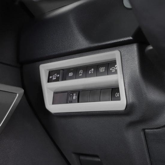 For Toyota Tundra -2025 Silver Car Headlight Switch Button Panel Cover Trim