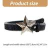Star Buckles Belt for Women Jeans Pants Shimmering Sequined Belt Bead Trim Belt for Shorts 2000s Fashion Waist Accessories