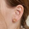 [Worn by Celebrities] (Silver 925) Angel Ribbon Pearl Earrings EC3085