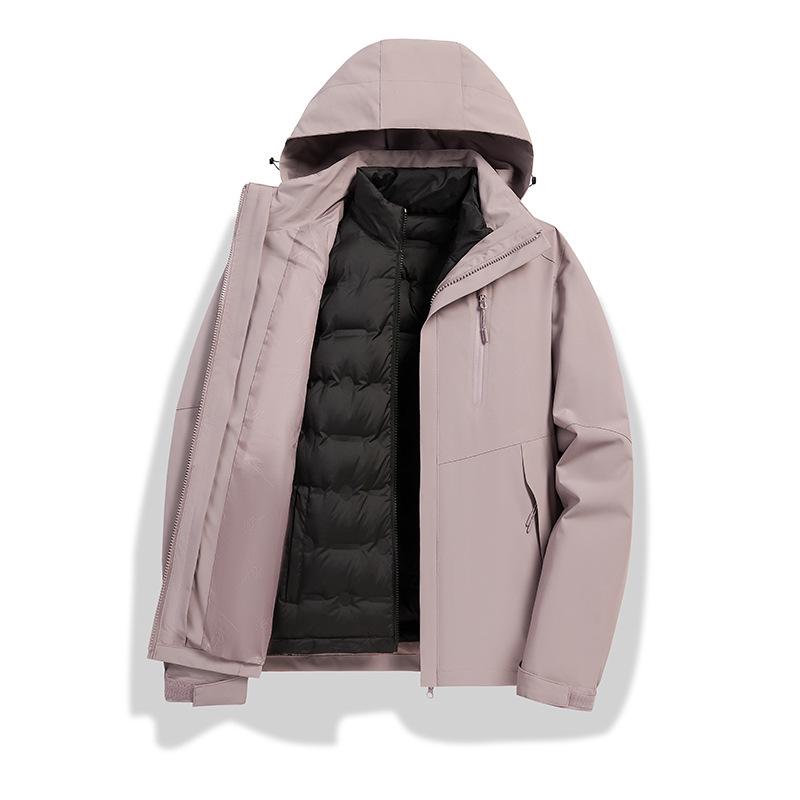 Autumn/Winter 2024 High-End Windproof Jacket with Three-Proof Fabric & 90% White Duck Down Liner for Couples