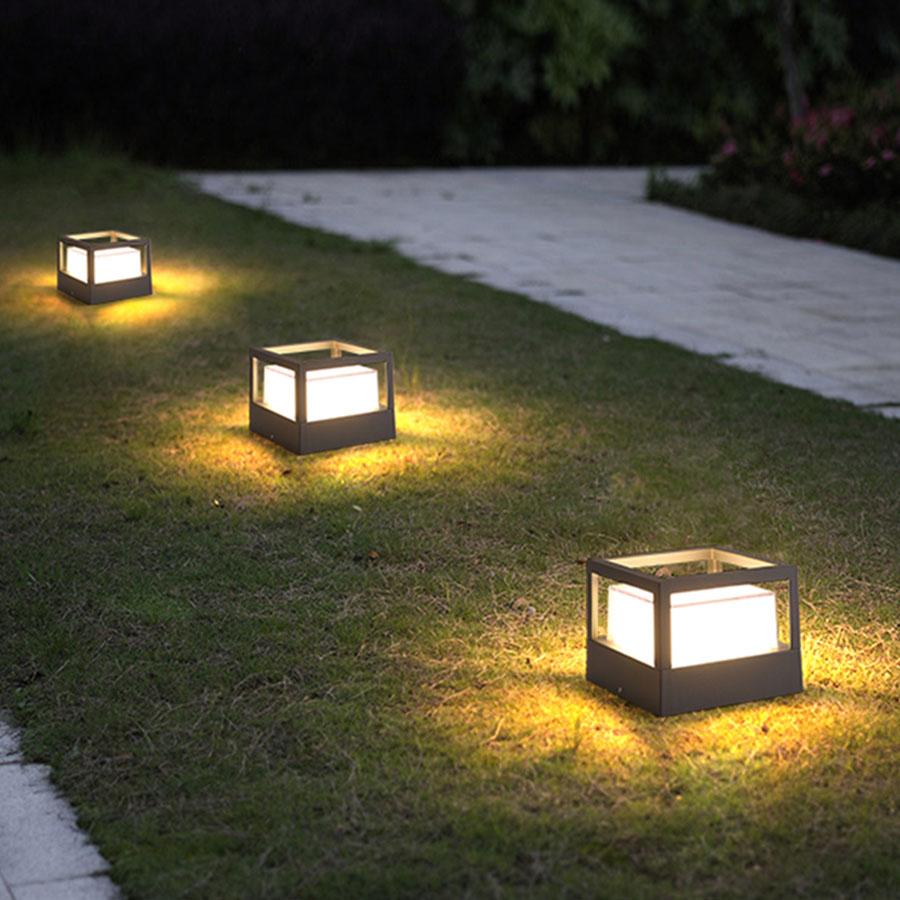 7/12W Outdoor Modern LED Post Light Waterproof LED Fence Deck Column Cap Lamp Villa Garden Balcony Porch Stigma Light