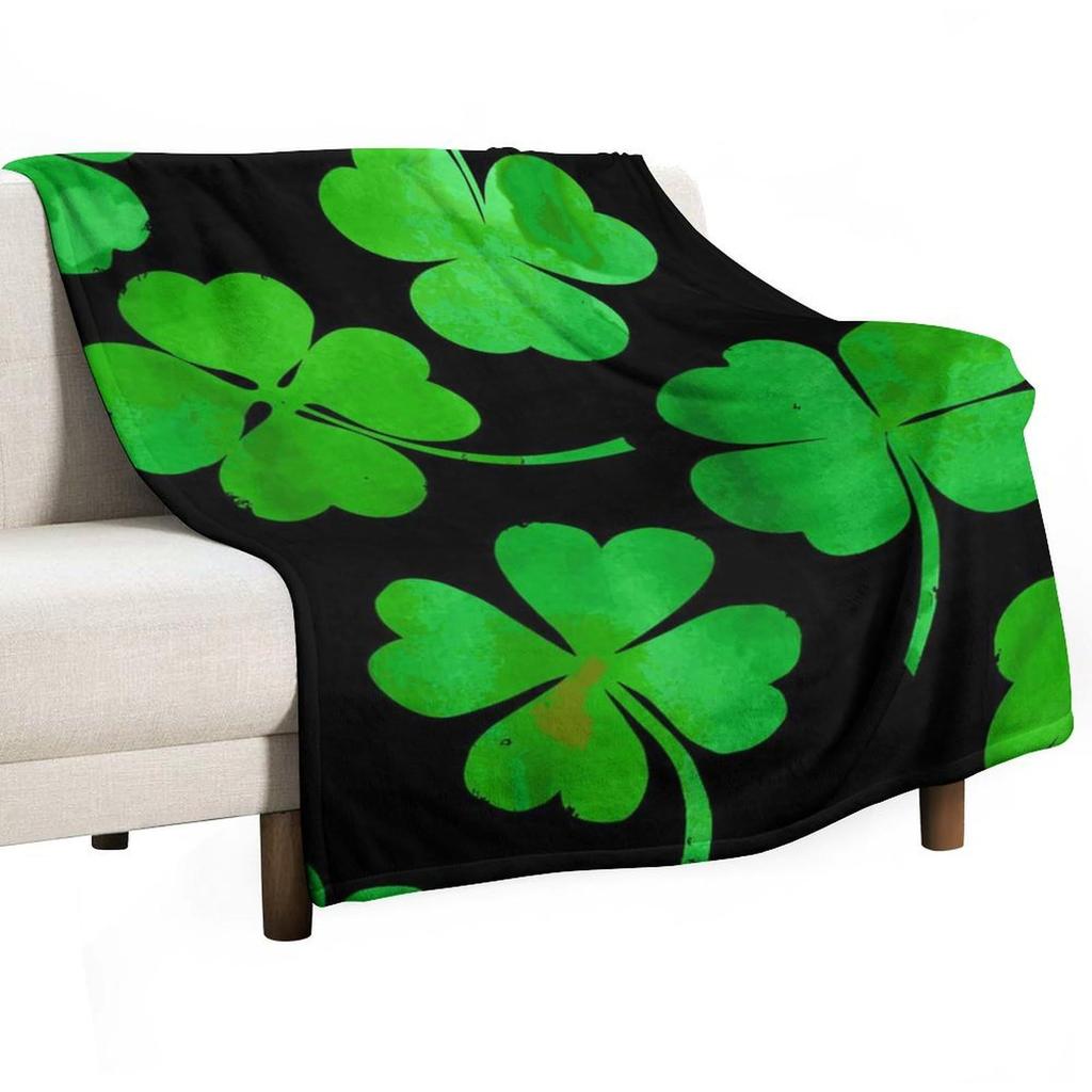 St. Patrick's Day Series digital-printed polyester Bedroom velvet flannel cover blanket Fleece soft sofa cover blankets for beds