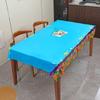 1pcs Creative Rainbow Style Disposable PE Tablecloth Simple Kitchen Party Decoration Waterproof Thickened Table Cloth