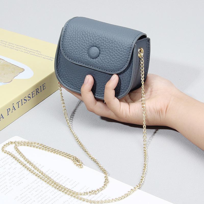 Portmoneu mini crossbody din piele naturală pentru femei