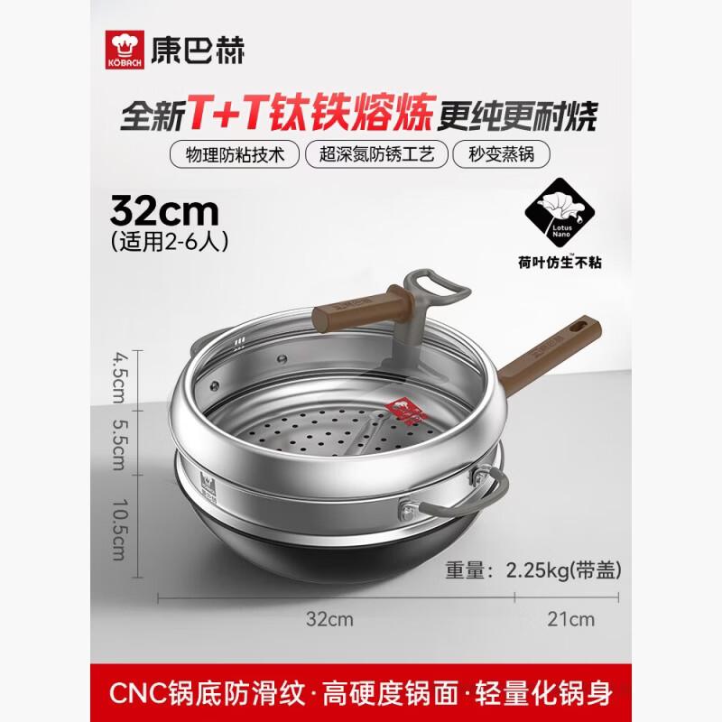 KOBACH Titanium-Infused Iron Wok