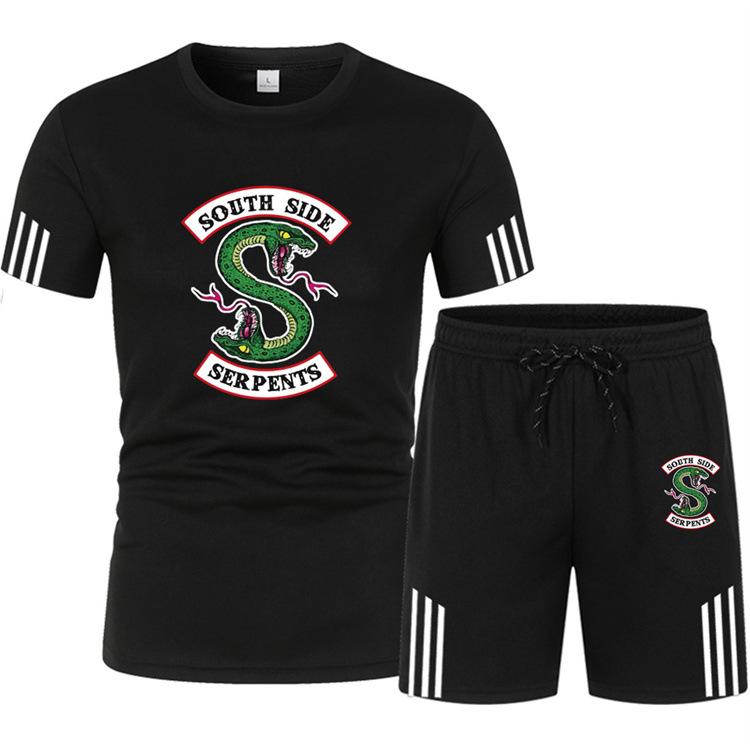 

Овер-азойм Мужской Повседневный Спортивный Костюм Короткий Рукав O Шея Футболка Шорты Фитнес Одежда БыстроСохнущий Спортивный Костюм