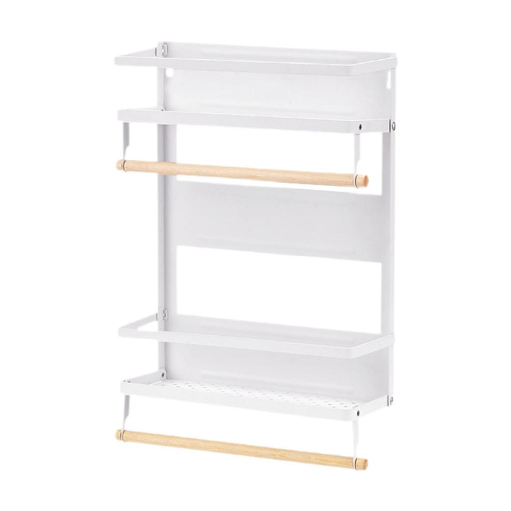 Magnetic Spice Rack Hanging Organizer Multipurpose Sturdy Metal Kitchen Storage Shelf for Jars
