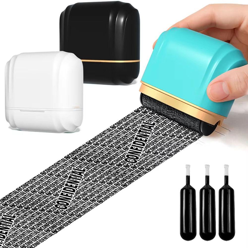 Wide-sized Privacy Roller Seal Multi-Functional Leakproof Rolling Privacy Seal Privacy Applicator Portable Wide Roller Stamp