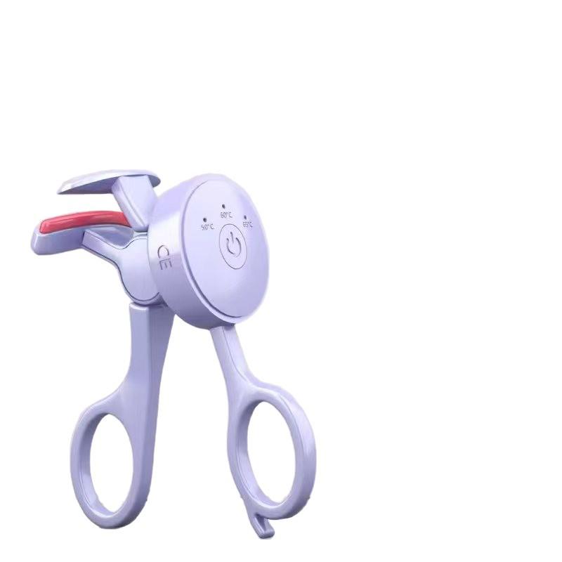 Rechargeable Frameless Electric Eyelash Curler - Long-lasting Natural Curl and Shaping Device