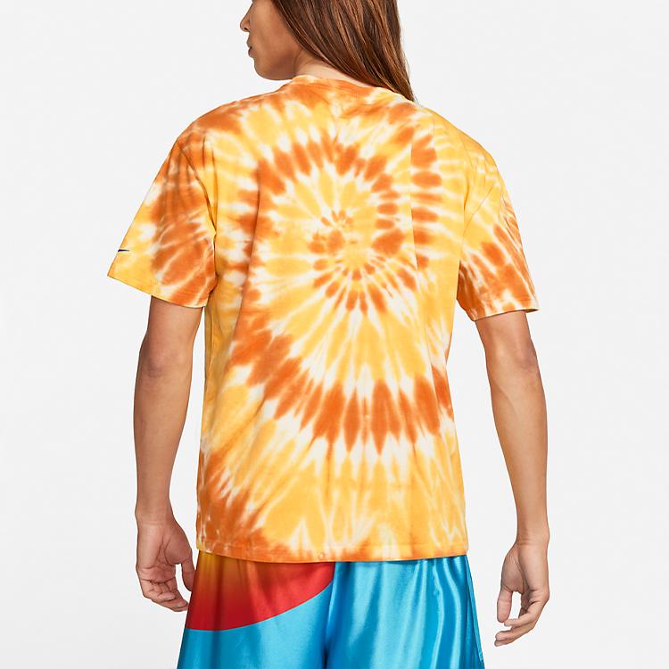 Nike Space Jam: A New Legacy Squad Cartoon Print Tie-Dye Basketball T-Shirt Men Tops Gold DH3824-101