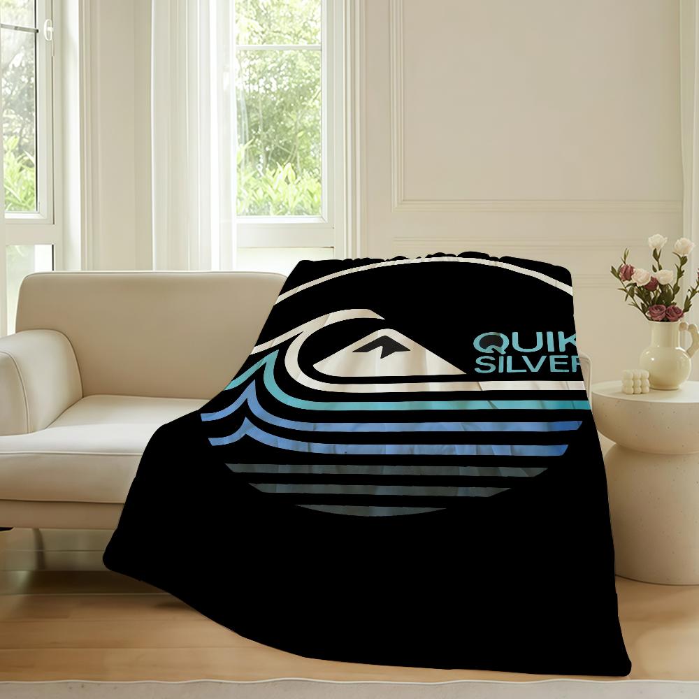 Fashion Print Q QuiksilverS Blanket For Sofa Office Bed Plane Travel Sleep Read Relax Camping Soft And Warm
