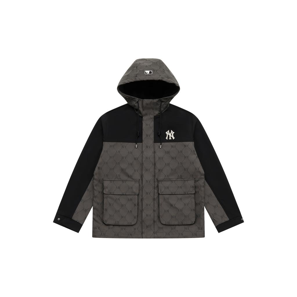 New MLB MONOGRAM Collection New York Yankees SS25 Jacket Unisex Dark Charcoal Gray 3AWJM0151-50CGD