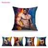 Handsome Sexy Muscle Hormone Body Man Hottest Guy Colored Oil Painting Decorative Sofa Throw Pillow Case Linen Cushion Cover
