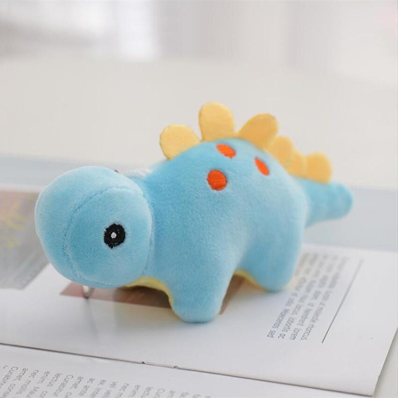 1Pcs Cute Color Matching Small Dinosaur Plush Toy Doll Stuffed Animallittle Pendant Clothing Bag Accessories 13cm