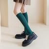 Solid Color Cotton Long Socks Jk Japanese Women Stockings Spring Autumn Thigh High Stockings Ladies Stockings School Uniform Sox