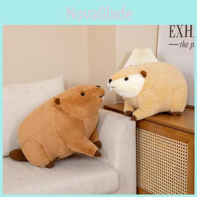 Peluche corto soffice Castoro Giocattolo Morbido Animale Cartone Animato Carino Bambola Divertente Compagno da Coccolare Regalo