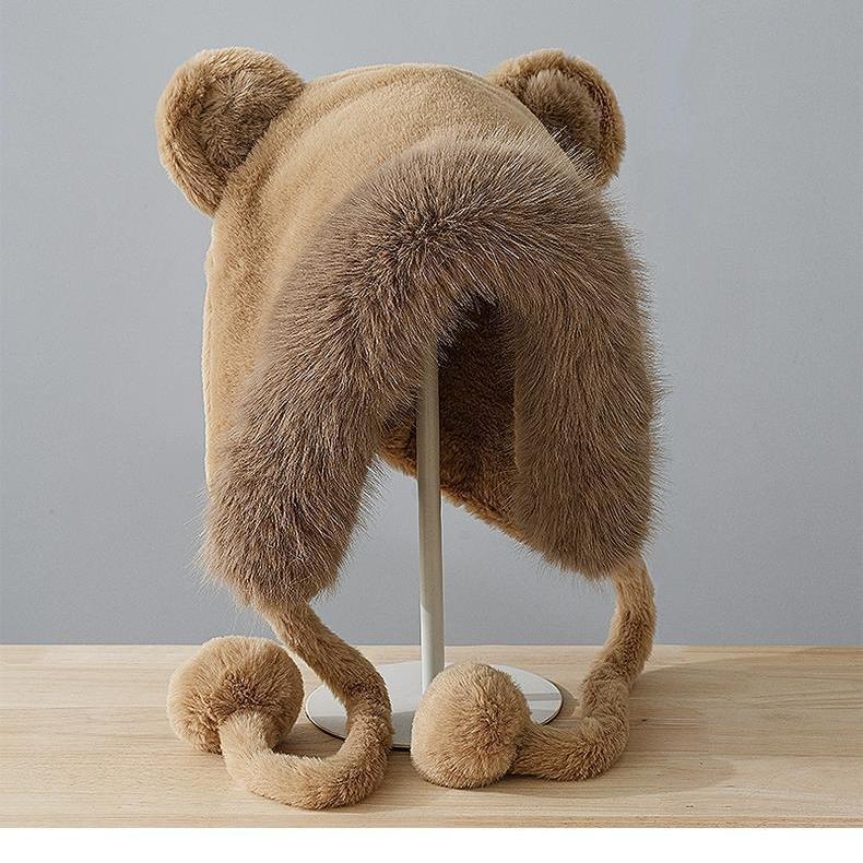 Women s Korean Style Knit Winter Hat with Bear Ears - Warm, Thick, Versatile, Cute Lei Feng Design
