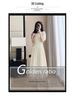 Elegant Mid-Length Chiffon Dress - Summer 2025, Round Neck, Slimming, Flattering Fit