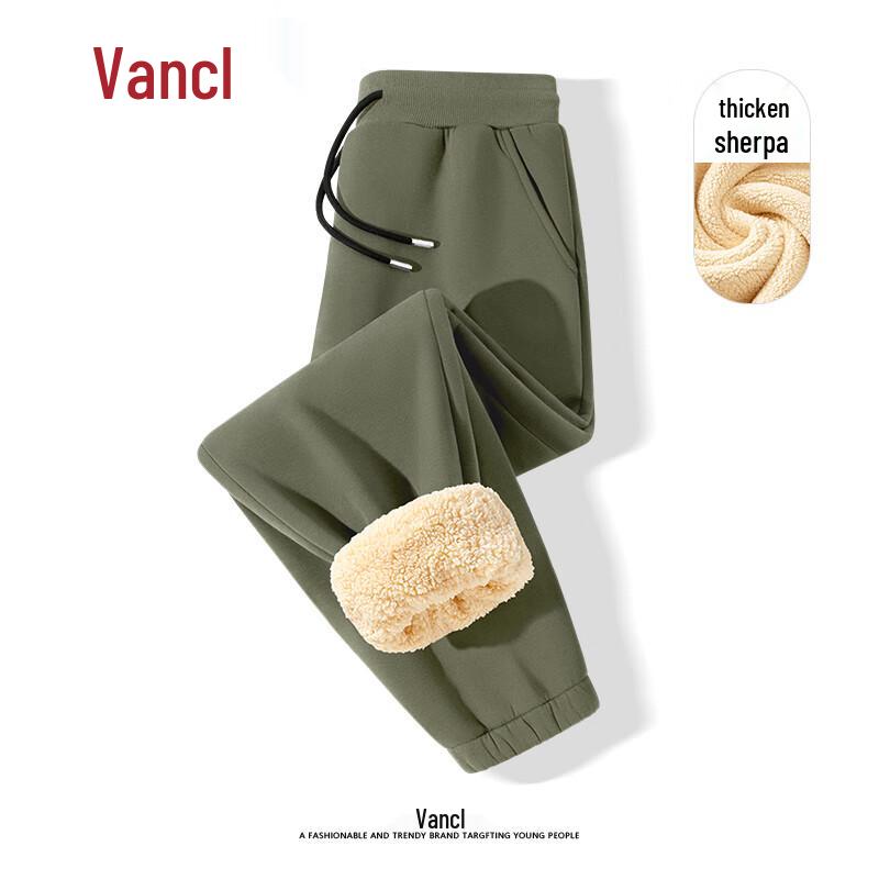 

VANCL Men s Winter Lamb Wool Lined Jogger Pants L