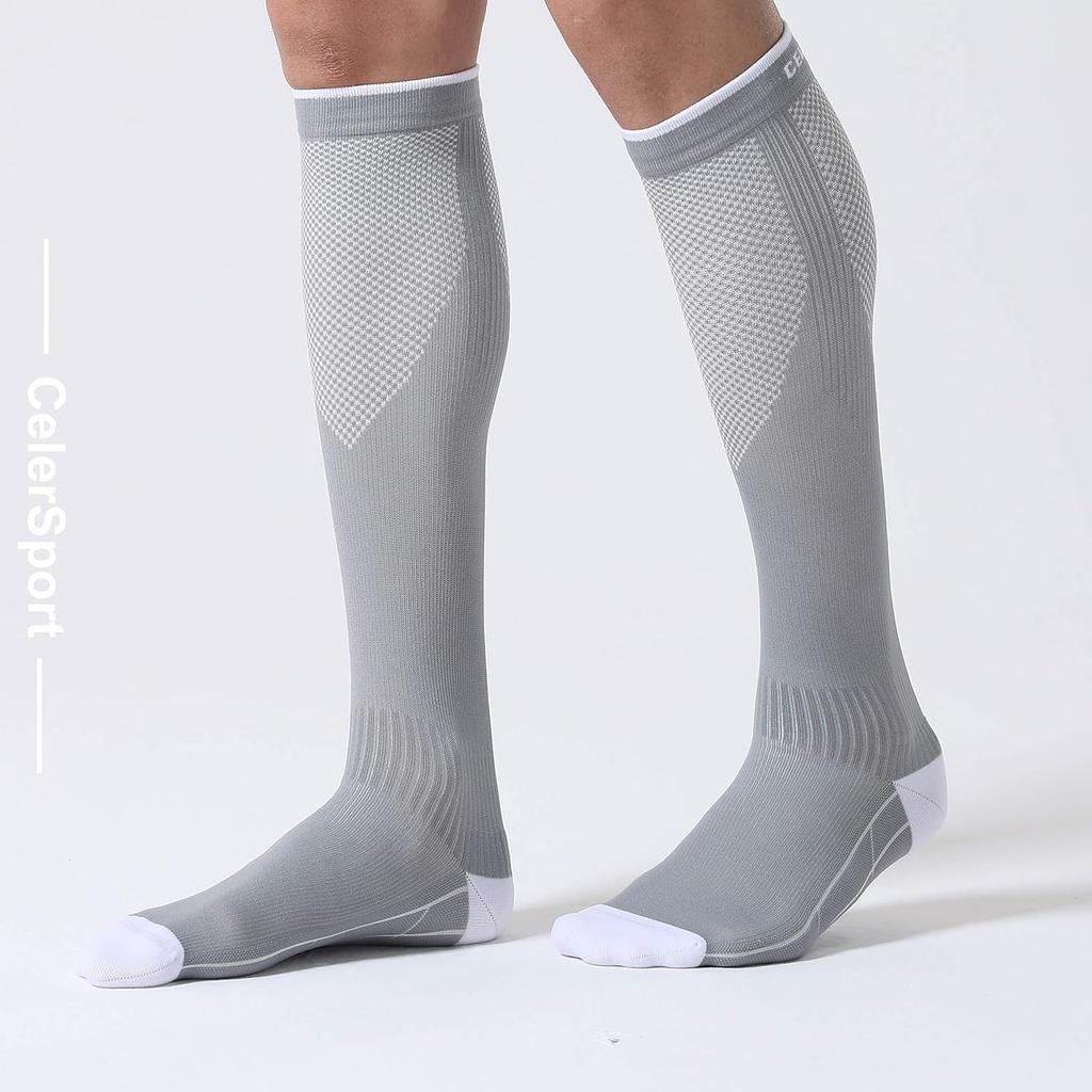 1 Paar Kompressionssocken für Damen und Herren 20-30 mmHg Lauf-Stützsocken