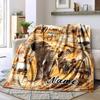 Elephant Home Customize Your Name Blankets Elephants Collage Pattern Comfortable Soft Lightweight Allseason Multipurpose Blanket For Picnics Sofas
