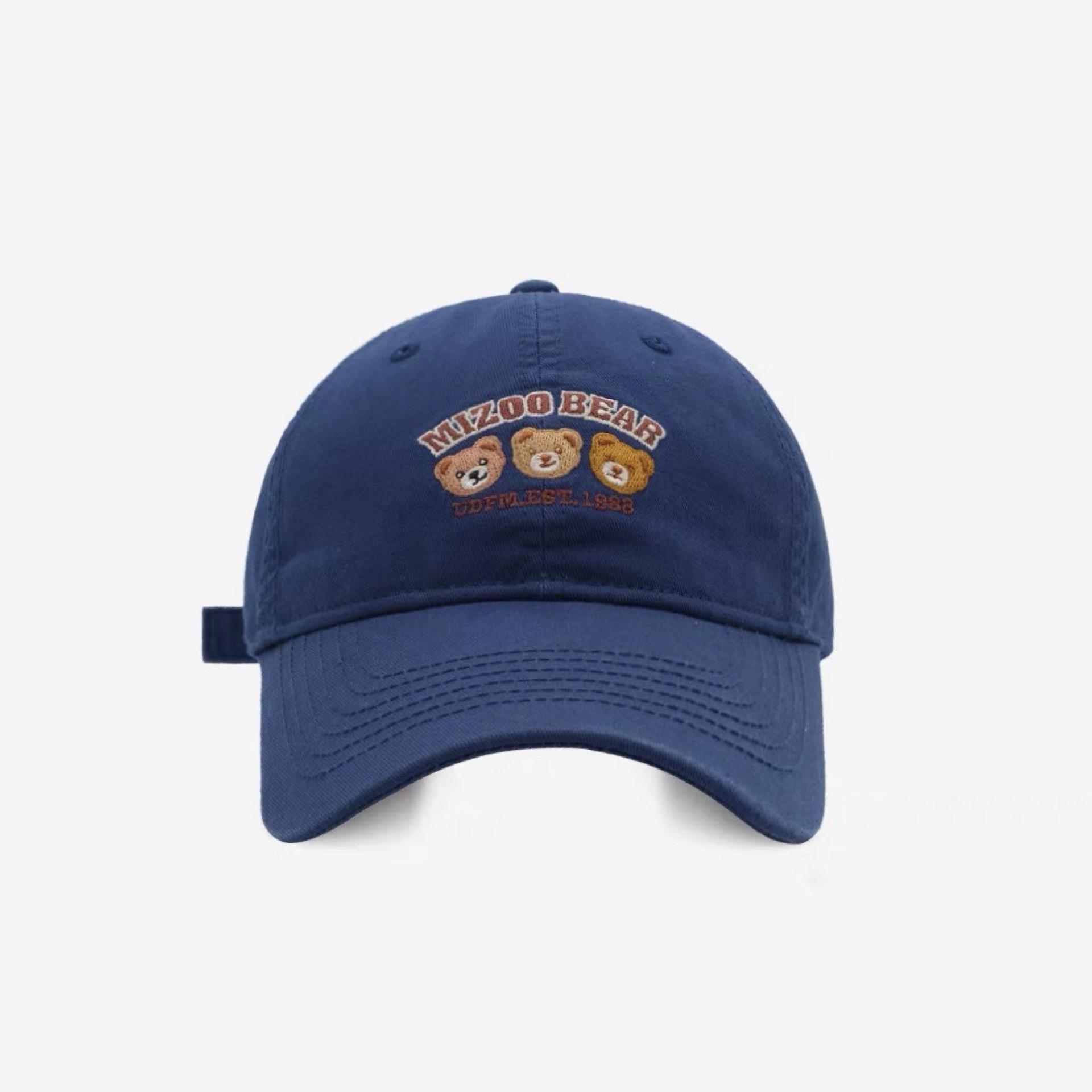 

Бейсболка с вышивкой медведя Женская Сладкая и Универсальная Спортивная Корейская Бейсболка Пара Студенческая Шапка с Открытым Лицом Adjustable