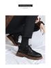 Men's 2025 Autumn/Winter Black Leather Shoes: British Business, Casual, & Wedding Styles - Low-Top Martin Boots