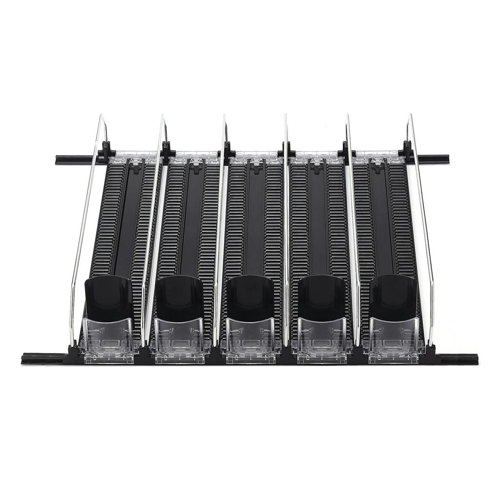 Soda Can Organizer 5 Rows Black Color Large Capacity Multifunctional Drink Dispenser Beverage Pusher