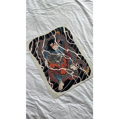 Alexander Irezumi Tattoo Sticker Extra Large Back Long Sleeve, 1 Piece, Long Sleeve