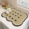Black Marbling Super Absorbent Tableware Dish Drying Mat Kitchen Bottle Anti-slip Rug Luxury Kettle Dinnerware Bar Counte
