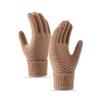Gloves for Women In Winter, Thickened with Velvet, Korean Version, Cold Resistant, Cute, Cycling, Touch Screen, Warm, Knitted Yarn Gloves