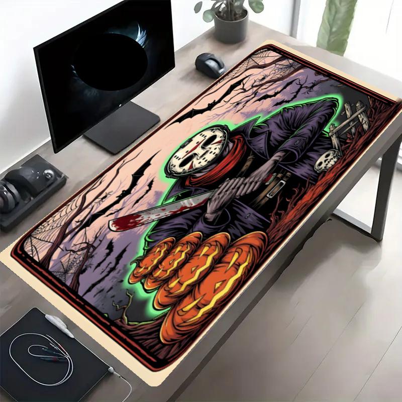 Jason Voorhees Print Mouse Pad, Anti‑Slip Desktop Keyboard Mat, for PC Laptop Gaming Working Daily Use, Cool Festival Birthday Gift