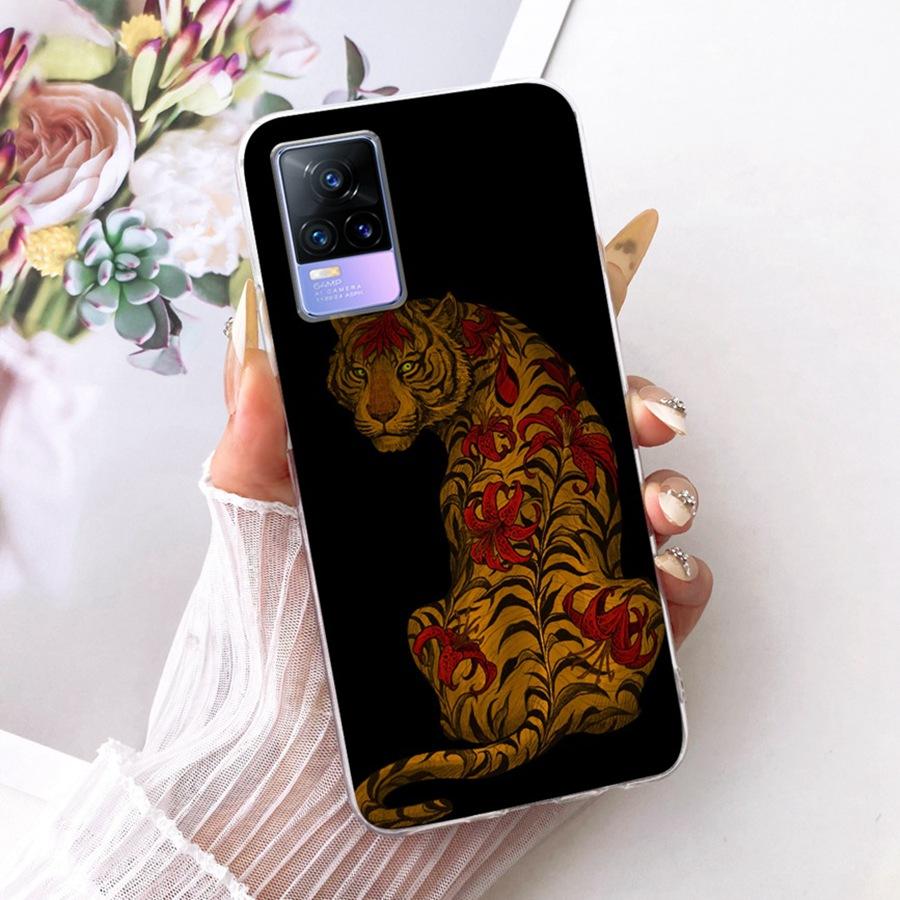 For Vivo V21E V 21 E V2061 V2055 Case Soft Silicone TPU Protective Butterfly Phone Case For VivoY73 2021 V21 E 4G 5G Cover Coque