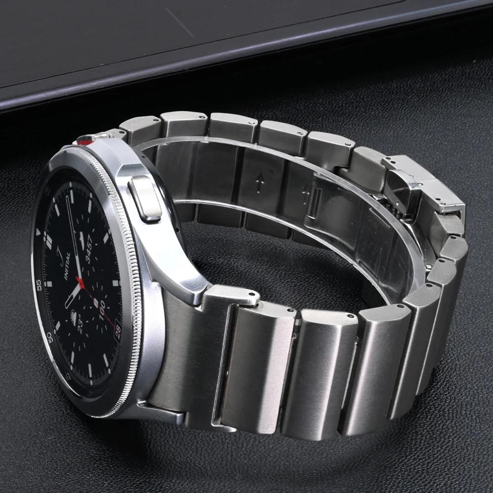 Titanový luxusní řemínek pro Samsung Galaxy Watch 4/6 Classic 42 46mm 43 47mm 5 Pro 45mm řemínek bez mezer pro galaxy 7 6 5 4 40mm 44mm