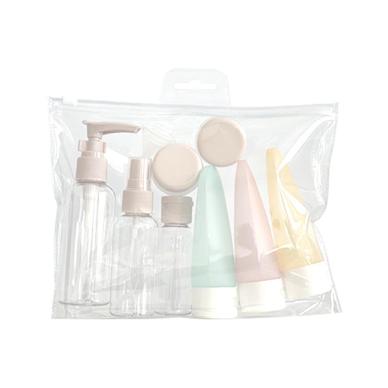 11 Piece Travel Suit Cosmetic Bottle Plastic Bottle Lotion Bottle Toner Bottle Spray Bottle Shampoo Soap and Shampoo Dispenser