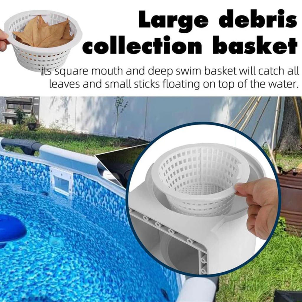 Oversvømmebassengskimmer, ABS Standard Gjennom-veggskimmer med tilbehørssett, Bassengkimmer