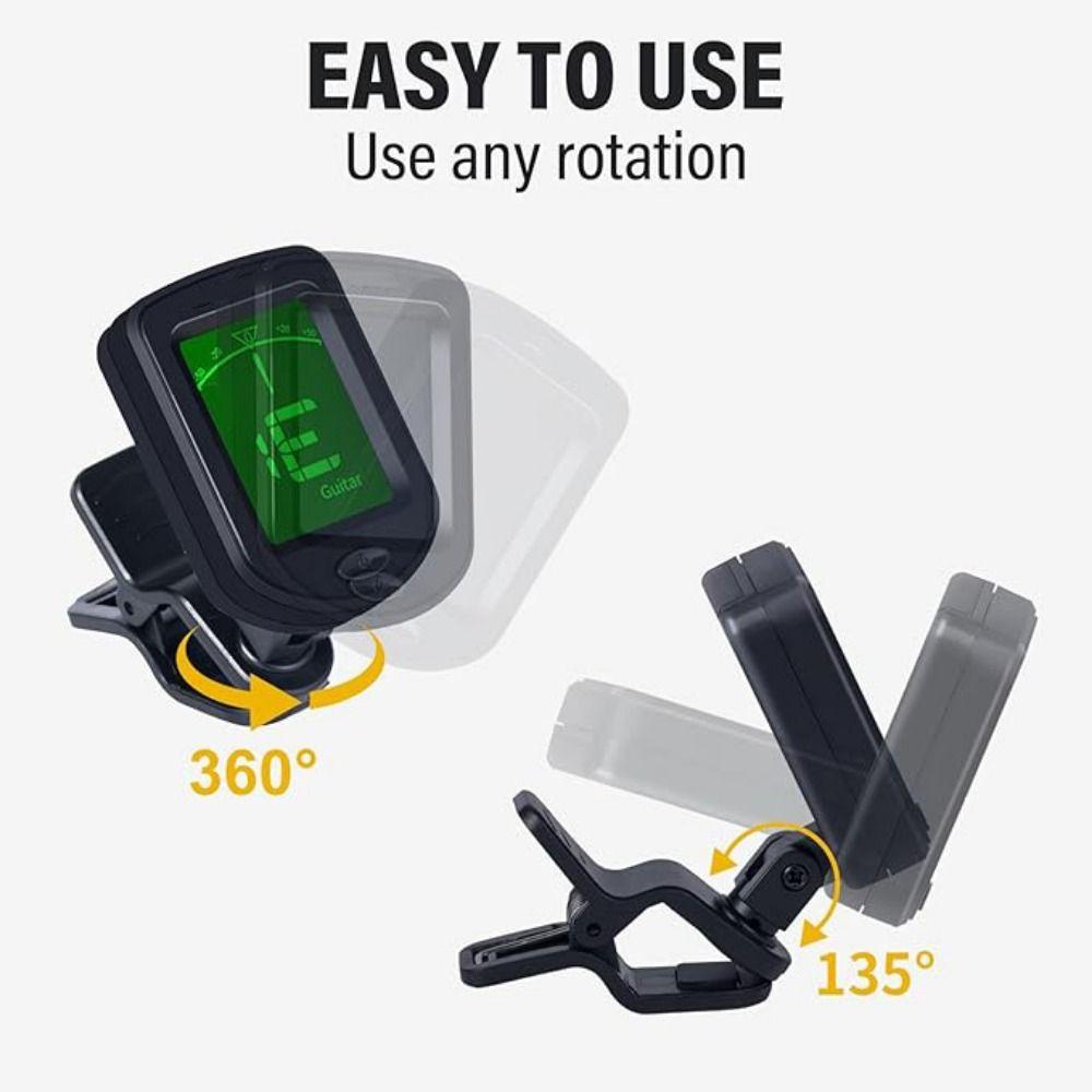 Clip on Guitar Tuner Mini Guitar Accessory Reliable String Instruments Tuner All Instruments